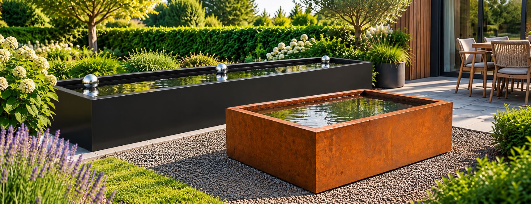 Cortenstalen of aluminium watertafel: welke kies je? - Doika