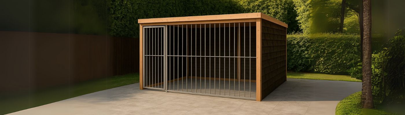 Houten kennel versus metalen kennel - Doika