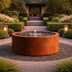 Watertafel cortenstaal rond