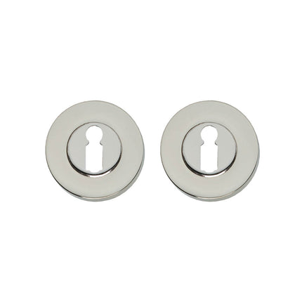 Intersteel Rosette keyhole round, concealed solid nickel