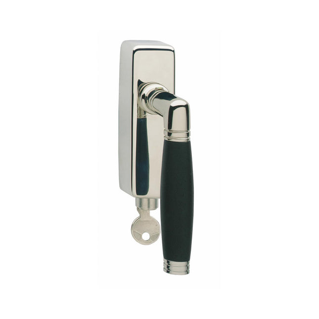 Intersteel Window handle Ton 222 lockable nickel/ebony wood