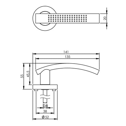 Intersteel Deurkruk William op rozet nikkel mat