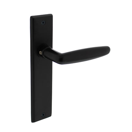 Intersteel Door handle Sophie with shield 181x41x7mm blind matt black