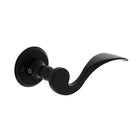 Intersteel Door handle Spoon with rosette ø50x5mm screw hole matt black