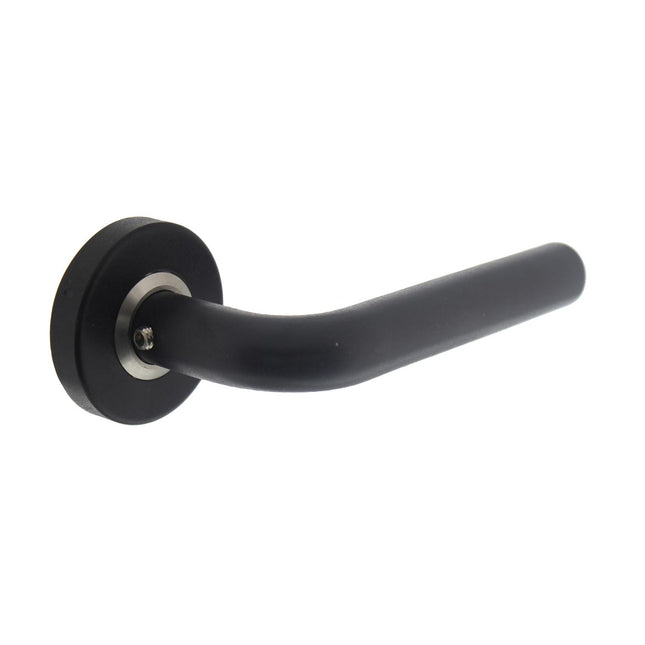 Intersteel Door handle Lucerne on rosette matt black