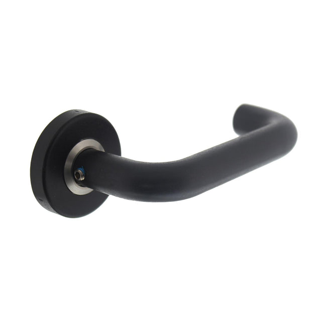 Intersteel Door handle Bern on rosette matt black