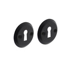 Intersteel Rosette keyhole screw hole matt black