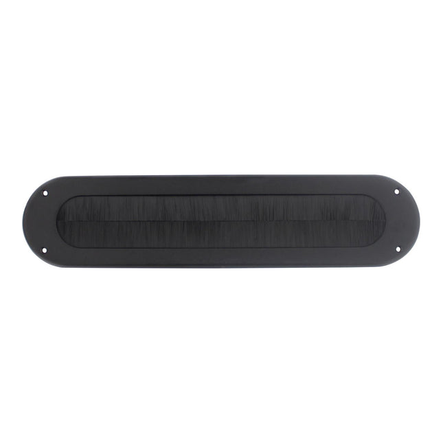 Intersteel draft excluder oval stainless steel/matt black