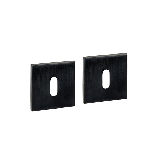 Intersteel Key rosettes concealed 53x53x6mm PVD black