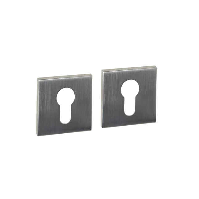 Intersteel Cylinder rosettes concealed 53x53x6mm stainless steel