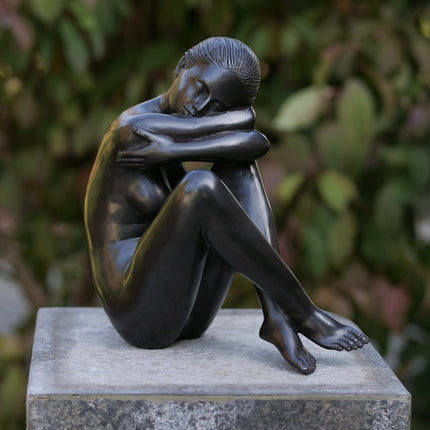 Bronze statue Sitting 27x20x17cm