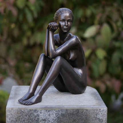 Bronzen beeld Zittend 29x11x30cm