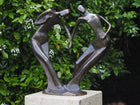 Bronzen beeld Abstract danspaar / groot model 61x29x59cm