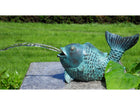 Bronzen beeld Vis fontein 11x6x18cm