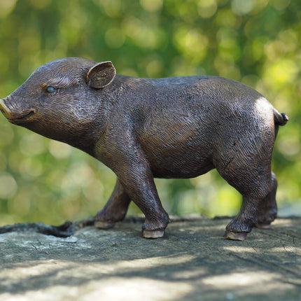 Bronzen beeld Biggetje 12x16x18cm