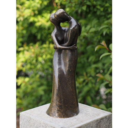 Bronzen beeld Modern liefdespaar 48x18x16cm