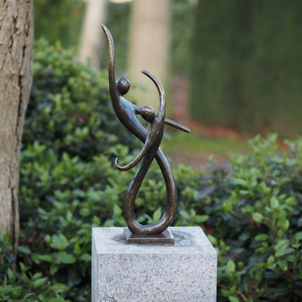 Bronzen beeld Modern danspaar 47x11x19cm