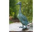 Bronzen beeld Eend met lange nek 35x10x25cm