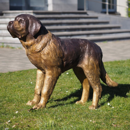 Bronzen beeld Sint Bernardus hond 96x40x140cm