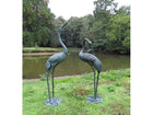 Bronzen beeld Kraanvogel fontein 1,83 m 183x51x61cm 20kg