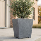 Conische arduinen plantenbak met bodem 50x35x52 cm