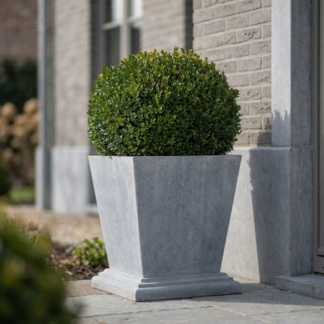 Conische arduinen plantenbak met voet 50x35x55 cm