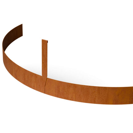 Cortenstaal Kantopsluiting 150x15cm 2mm dik - Afboording