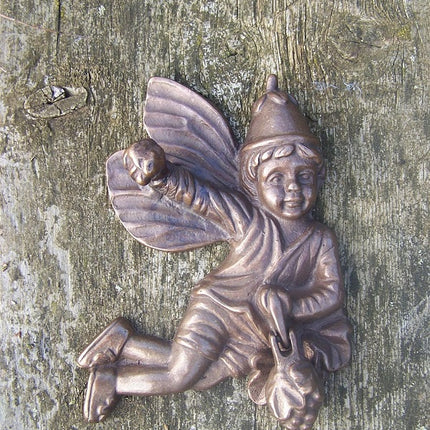 Bronzen beeld Deurklopper fee 15x3x12cm
