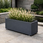 GARDRA Polyester plantenbak met wielen 100x40x40 cm - Zwartgrijs (RAL 7021)