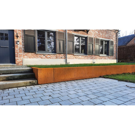 Geroba Keerwand Fronta Cortenstaal binnenhoek  100x20x75 cm