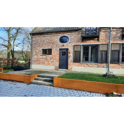 Geroba Keerwand Fronta Cortenstaal binnenhoek  100x20x75 cm