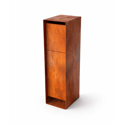 Cortenstaal Pakketbrievenbus GB001 Achtertuitname