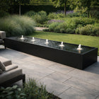 Langwerpige aluminium watertafel met fonteinen 500x100x40cm 124kg