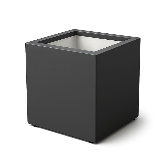 Polyester planter 60x60x60 cm - Black-gray