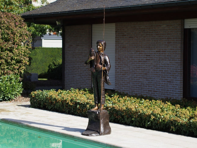 Bronzen beeld Visser 230x60x45cm 56kg