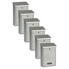 Practo Garden Brievenbussen Dublin zilvergrijs | Set van 6 stuks