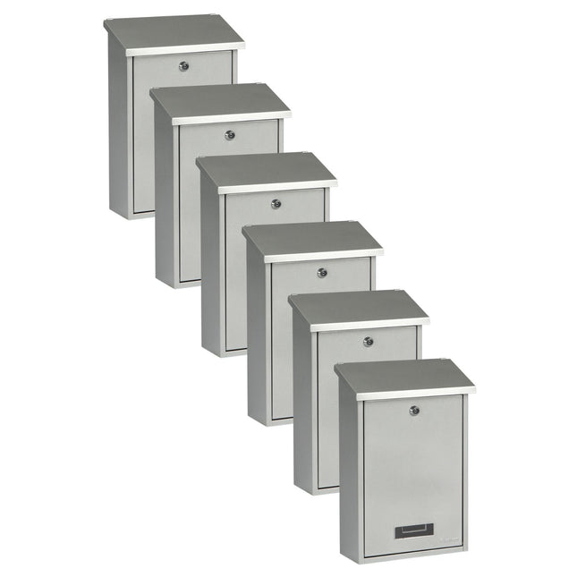 Practo Garden Brievenbussen Dublin zilvergrijs | Set van 6 stuks