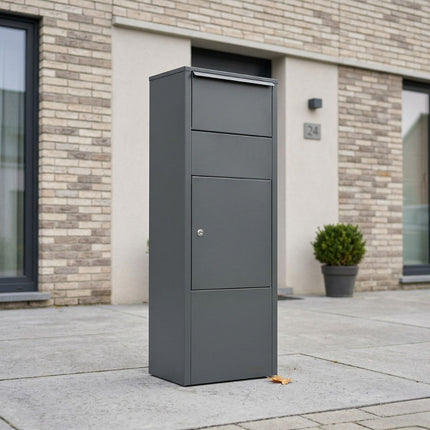 Grijze Pakketbrievenbus PG003 Vooruitname