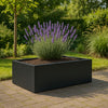 Polyester plantenbak 180x88x32 cm - Gitzwart (RAL 9005)