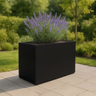 Polyester plantenbak 120x46x80 cm - Gitzwart (RAL 9005)