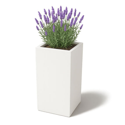 Polyester plantenbak 40x40x80 cm - Zuiver Wit (RAL 9010)