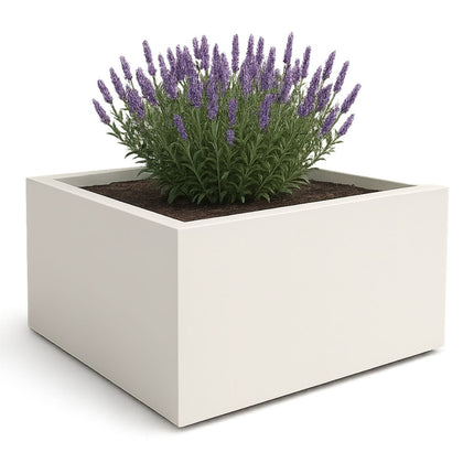 Polyester plantenbak 160x160x80 cm - Zuiver Wit (RAL 9010)