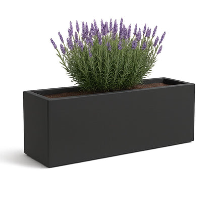 Polyester plantenbak 120x30x50 cm - Zwartgrijs (RAL 7021)