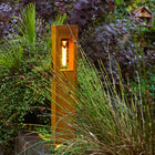 Staande buitenlamp cortenstaal 8x15x80cm (DxBxH)