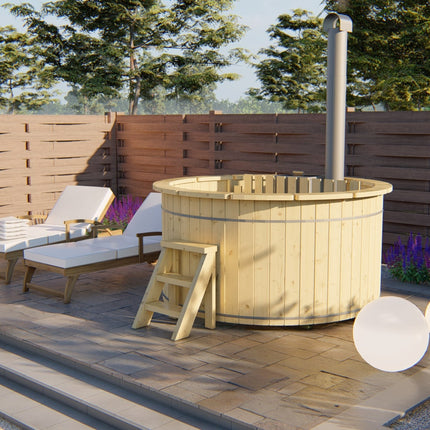 Tuindeco Hottub met interne RVS kachel ø200 cm onbehandeld vuren
