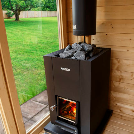Tuindeco Houtkachel Harvia Linear 18 compact (incl. 2 dozen saunastenen)
