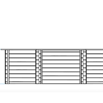 Tuindeco Luxe houten zwembad Cabana Beach 434 x 401 x 116 cm