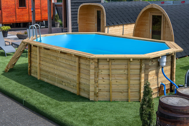 Tuindeco Luxe houten zwembad Daaibooi Beach 563 x 352 x 124 cm