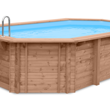 Tuindeco Luxe houten zwembad Daaibooi Beach 563 x 352 x 124 cm