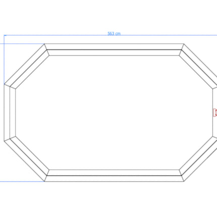 Tuindeco Luxe houten zwembad Daaibooi Beach 563 x 352 x 124 cm